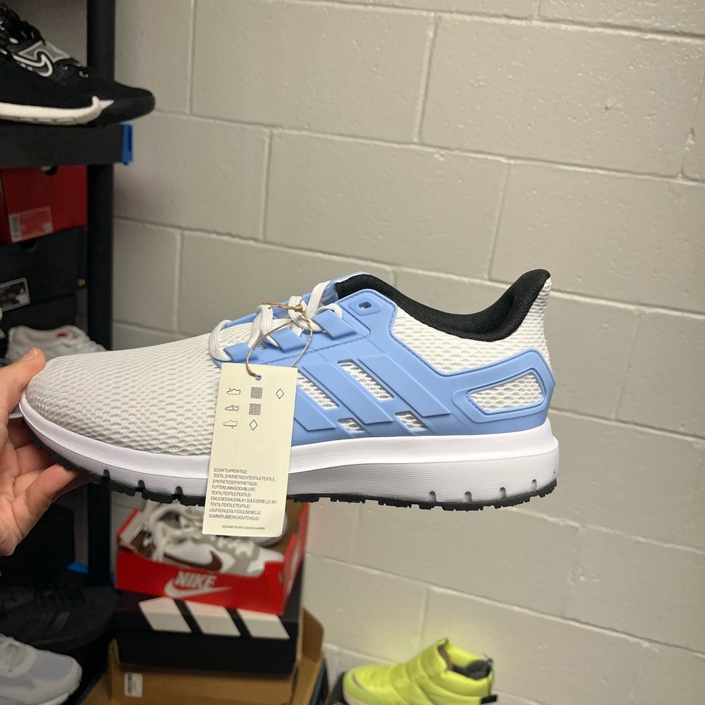 Adidas White and Light Blue Sneakers